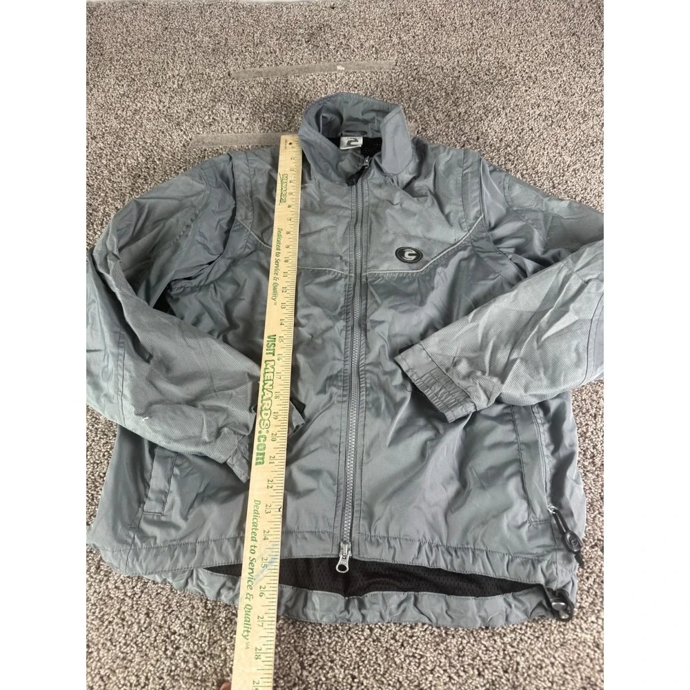 Cannondale Mens Gray Cycling Windbreaker Jacket Full Zip Mesh Lined Small